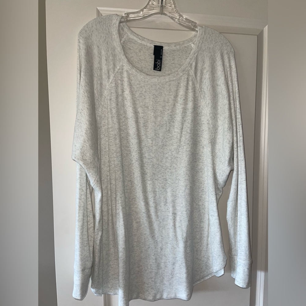 Bobi ivory heather dolman shirt